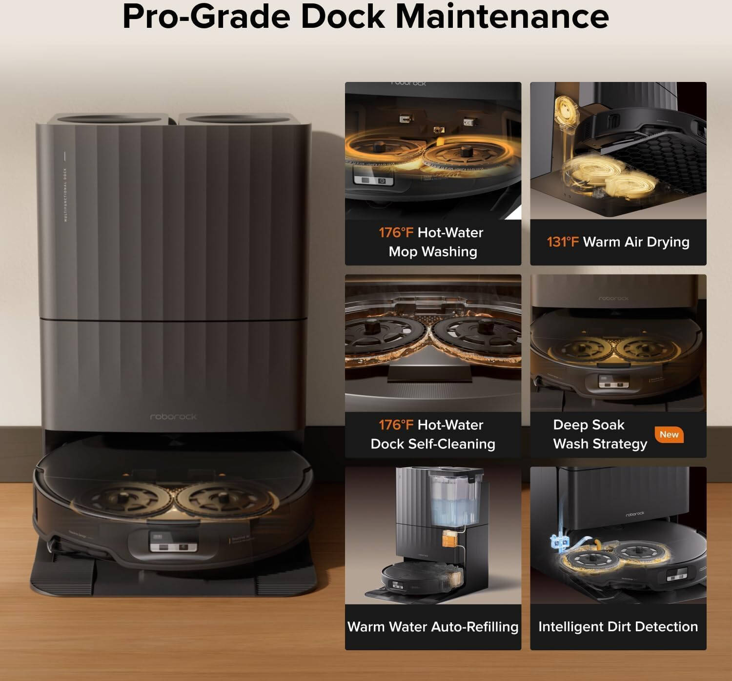 Roborock Qrevo Edge 2 Robot Vacuum & Mop, 25,000Pa HyperForce Suction, Dual Anti-Tangle System, FlexiArm Edge Cleaning, Reactive AI Obstacle Recognition, Multifunction Self-Cleaning Dock - Image 7